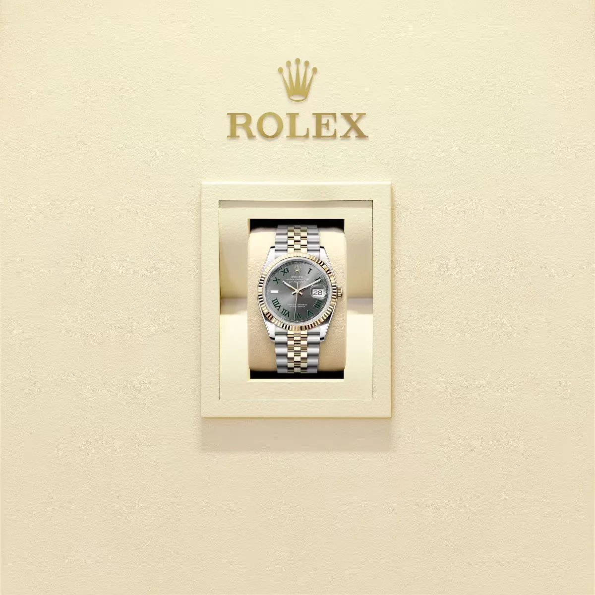 Rolex 126233-0035 Datejust 36Mm Stainless Steel - Yellow Gold Jubilee Slate - Roman Dial Watch - Image 2