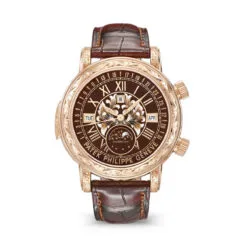 Patek Philippe 6002R-001 Sky Moon Tourbillon Rose Gold Brown Dial Watch