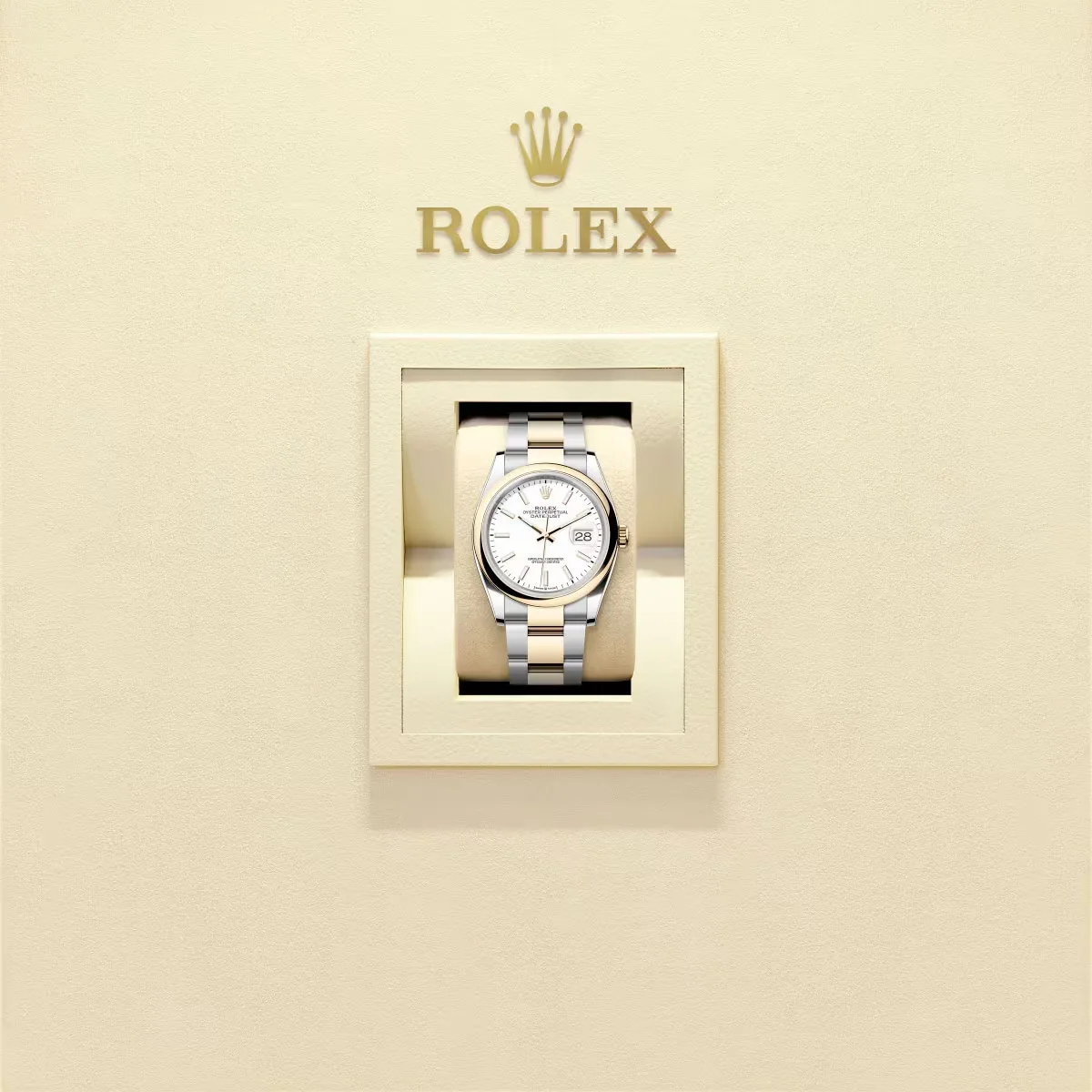 Rolex 126203-0020 Datejust 36Mm Stainless Steel - Yellow Gold Oyster White Dial Watch - Image 2